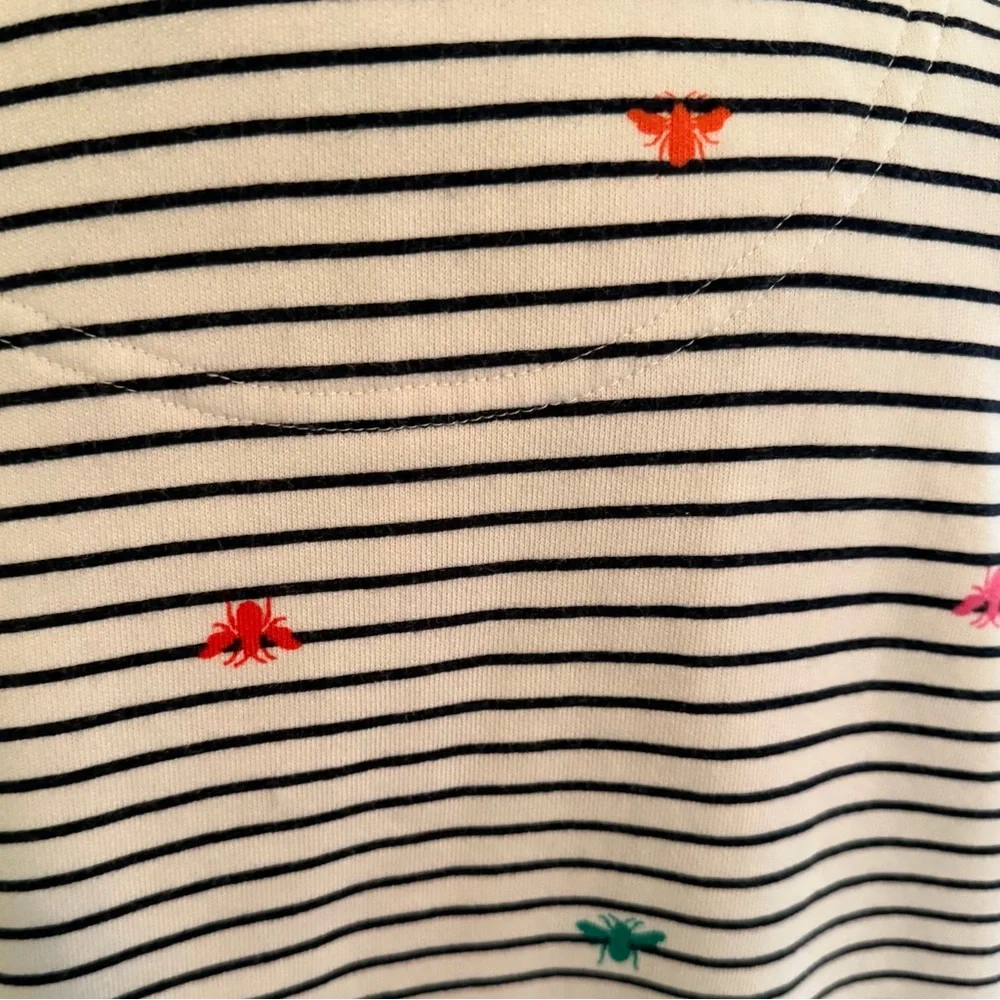 Joules Pip Print Half Zip Sweatshirt in Rainbow Bee Stripe Pattern 18 - Picture 13 of 13